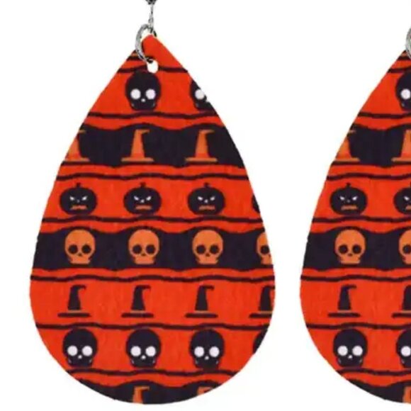 Halloween Double Sided Printed Earrings - Picture 2 of 2